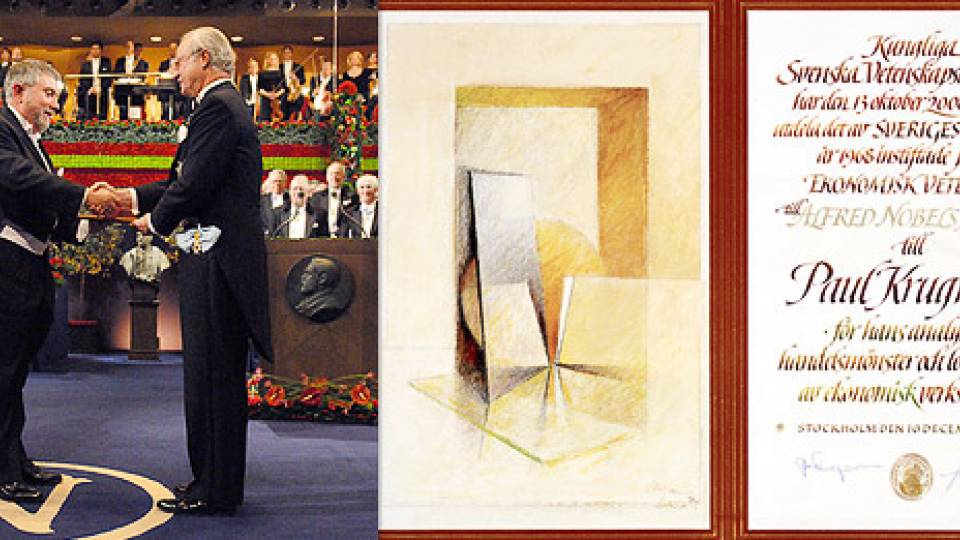 Krugman receiving Nobel