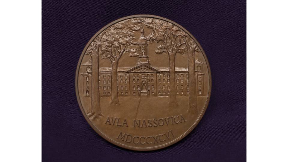 Official 1896 medal for Princeton University