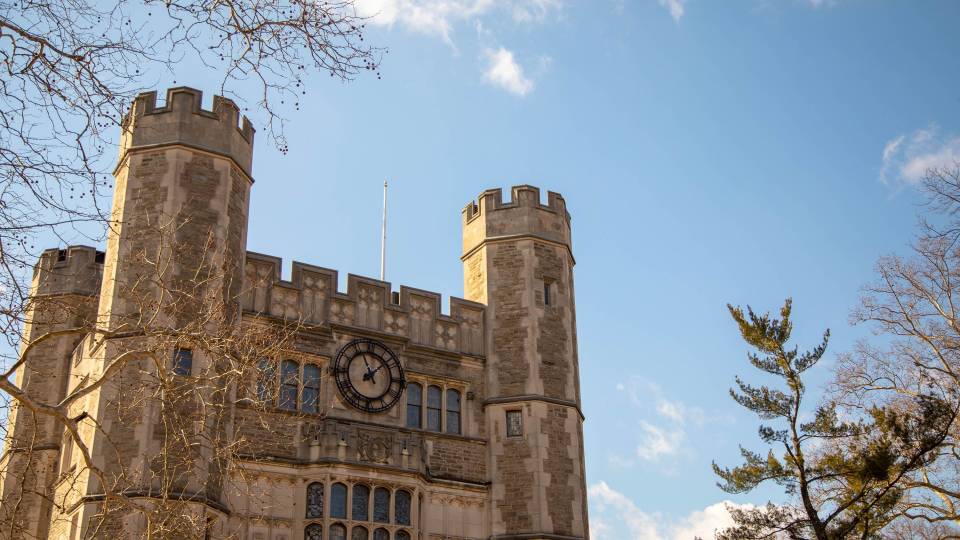 Clock tower in sunshine