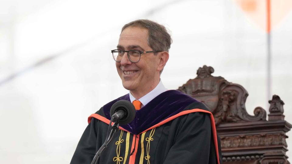 President Eisgruber at the podium