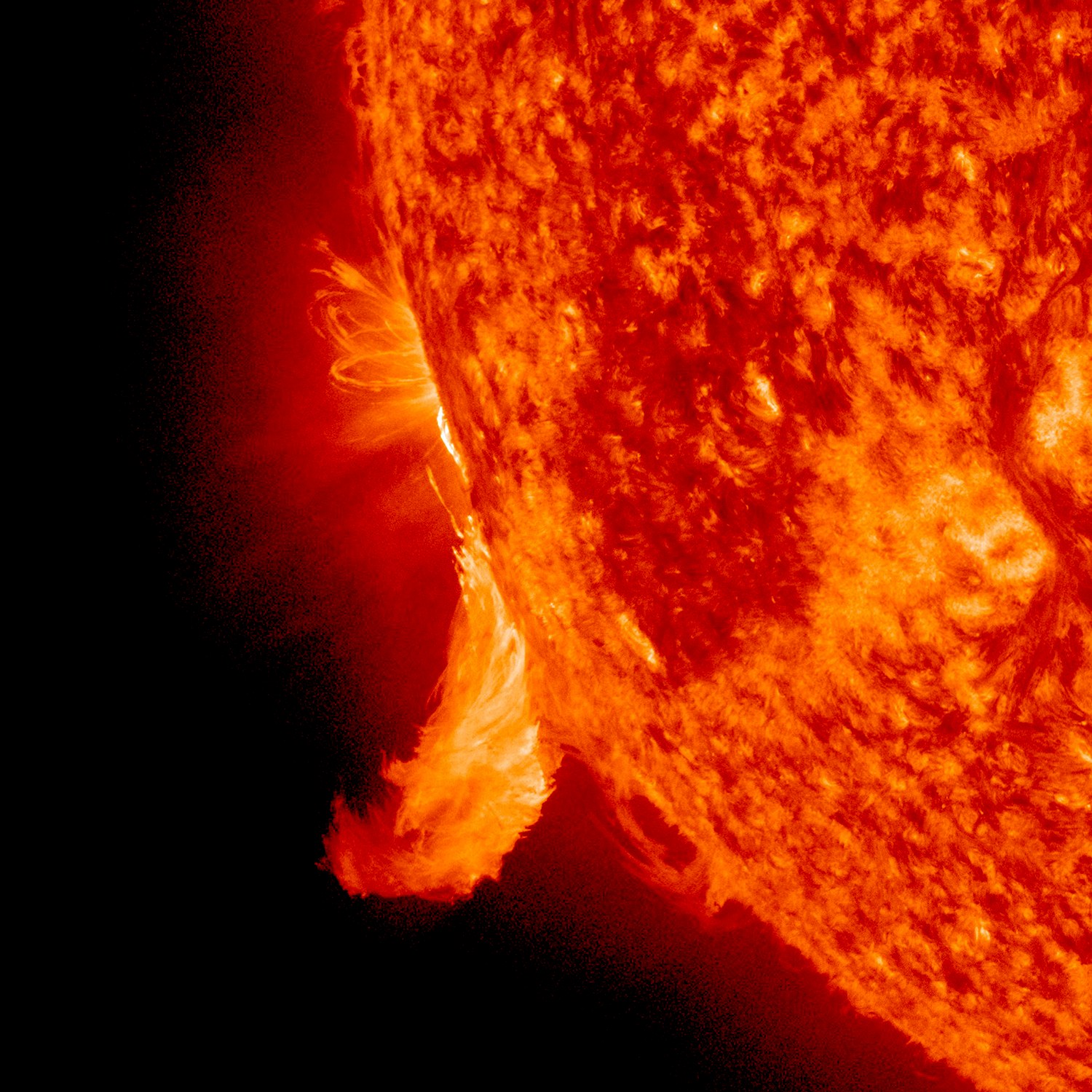 image of solar convection turbulence and flares