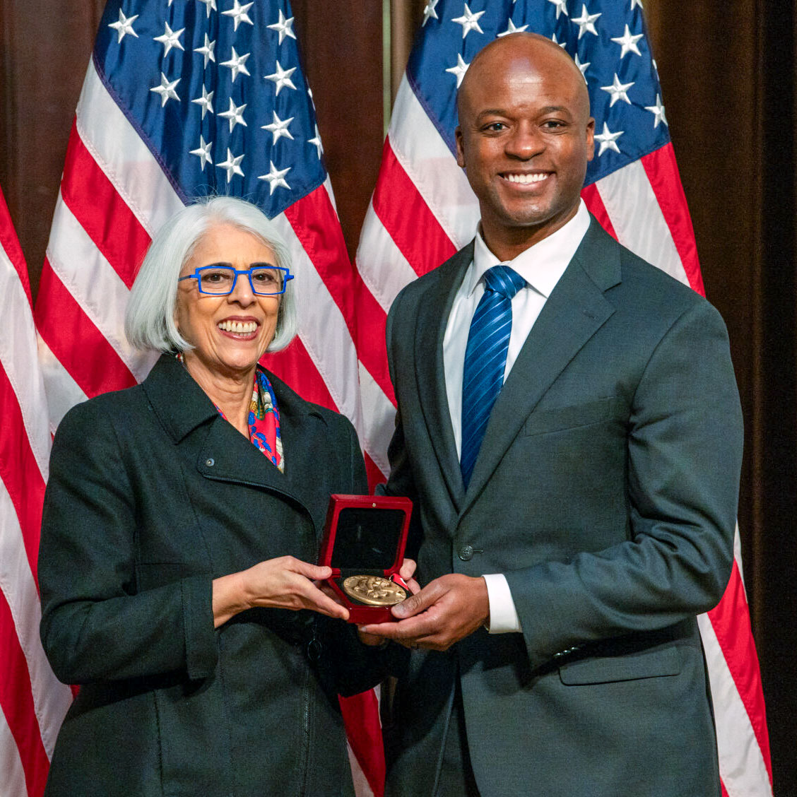 John Dabiri receiving the National Medal of Science.