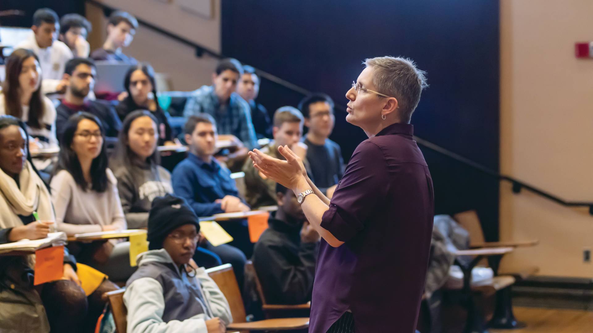 Claire Gmachl lectures to her class