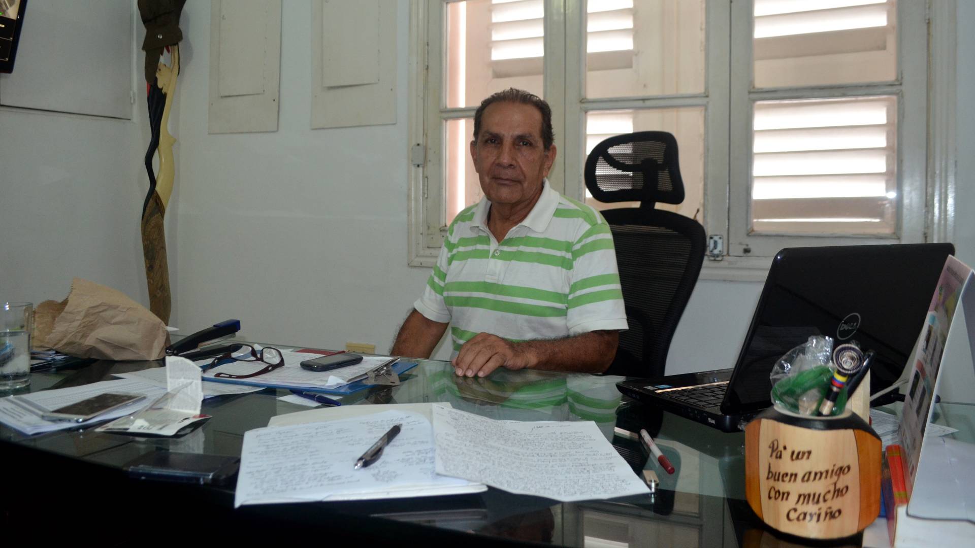 Man sitting at desk