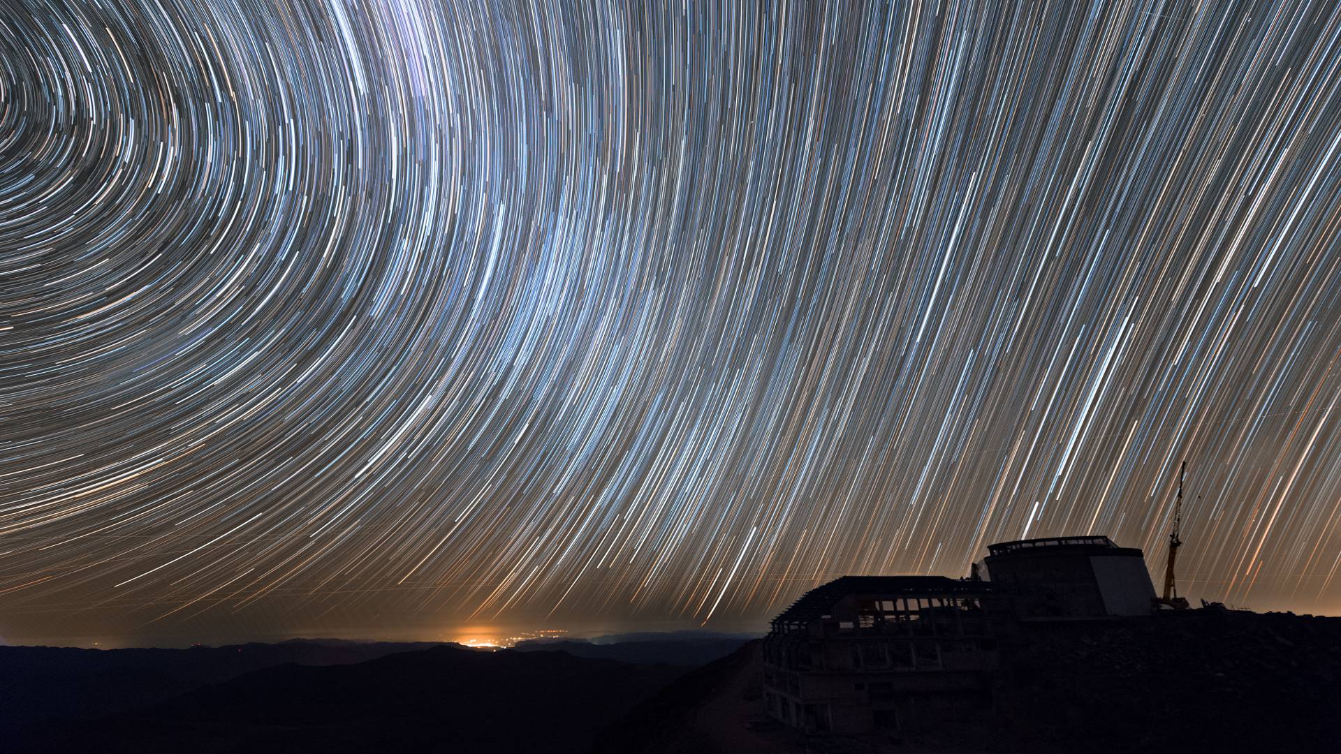 Long exposure photo of night sky