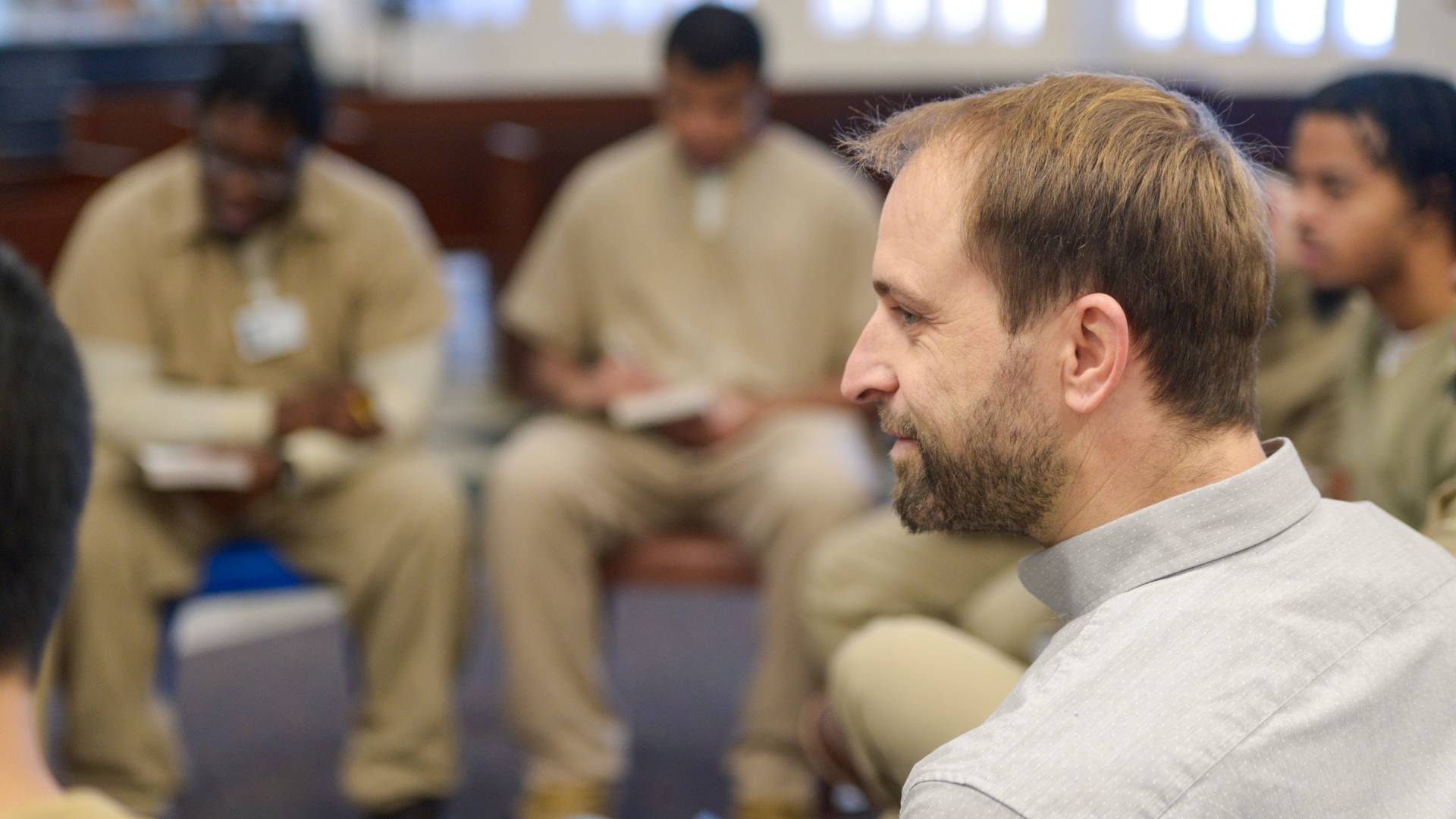 Mark Edwards leading the study group