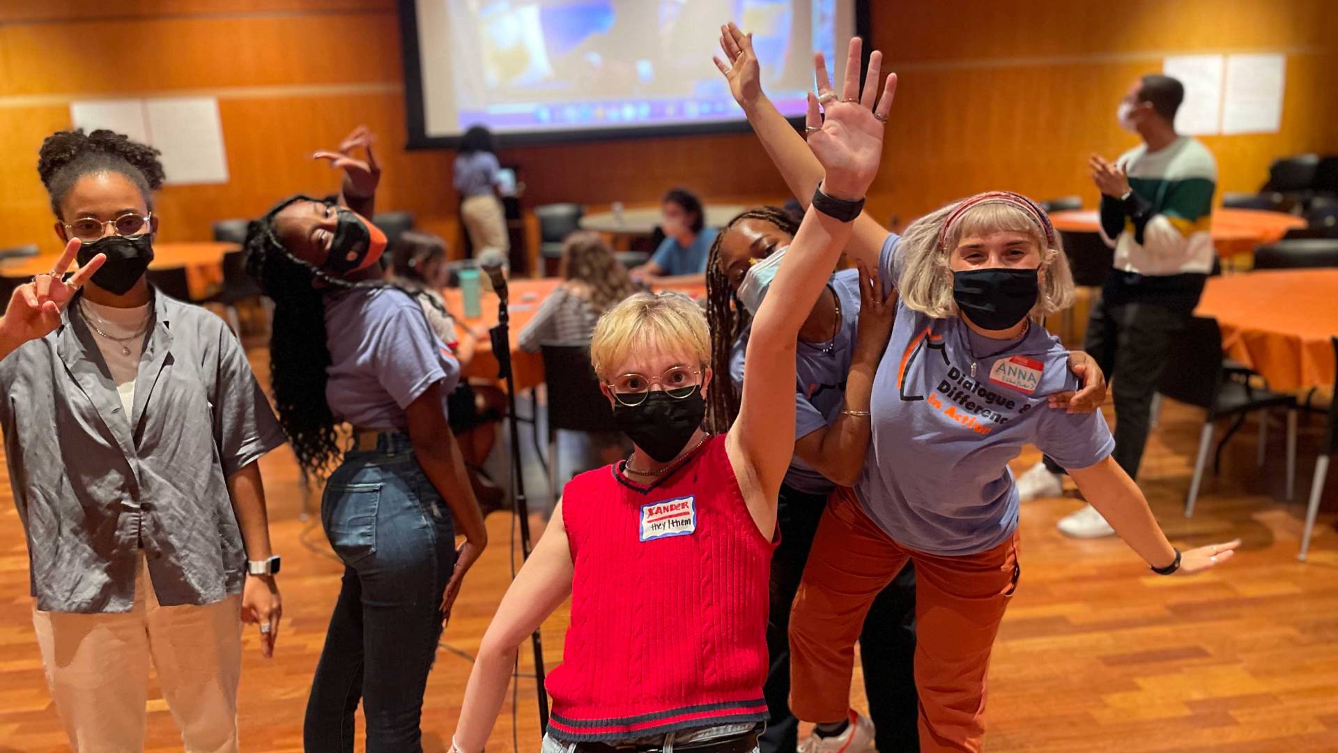 Students at an event