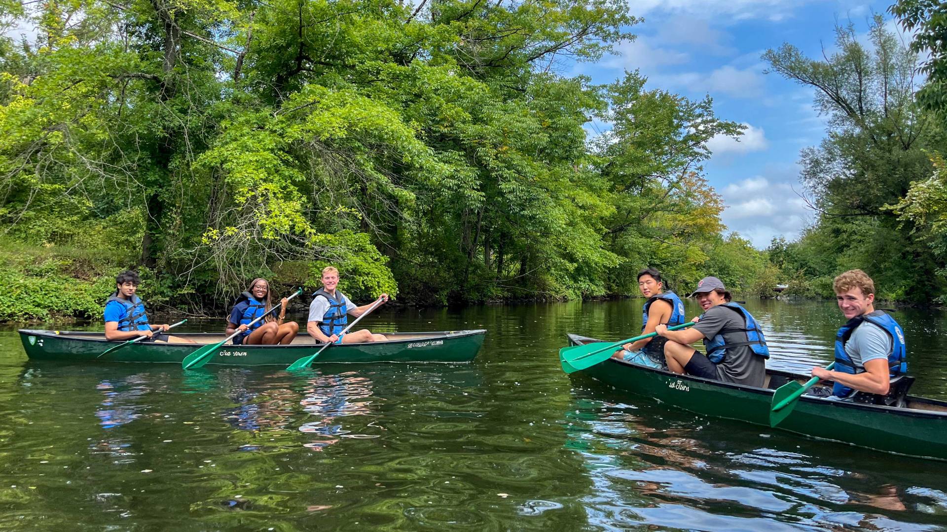 New undergraduates pilot canoes