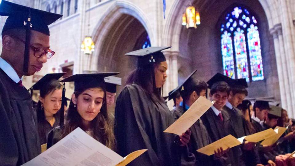 Baccalaureate Preview students in chapel