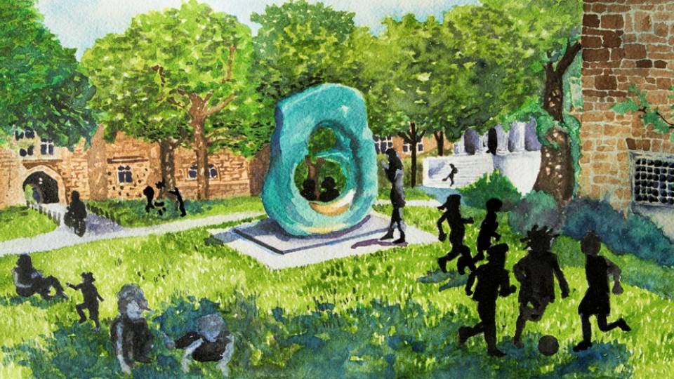 Youth Campus Matilda Luk painting of kids on campus