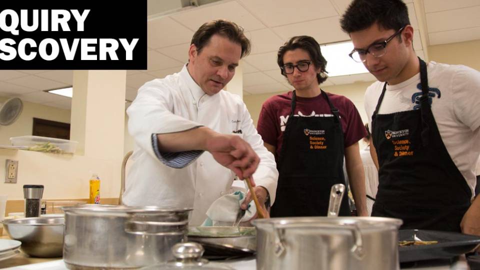 "Inquiry and Discovery" Freshman Seminar Science, Society and Dinner with Craig Shelton, Justin Sansone, Iskandar Haykel