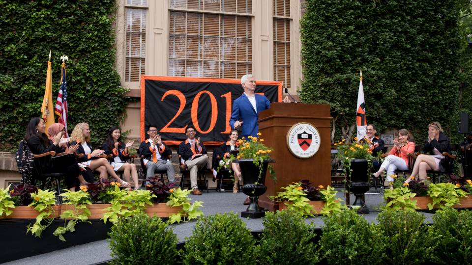Baz Luhrmann giving Class Day 2017 address