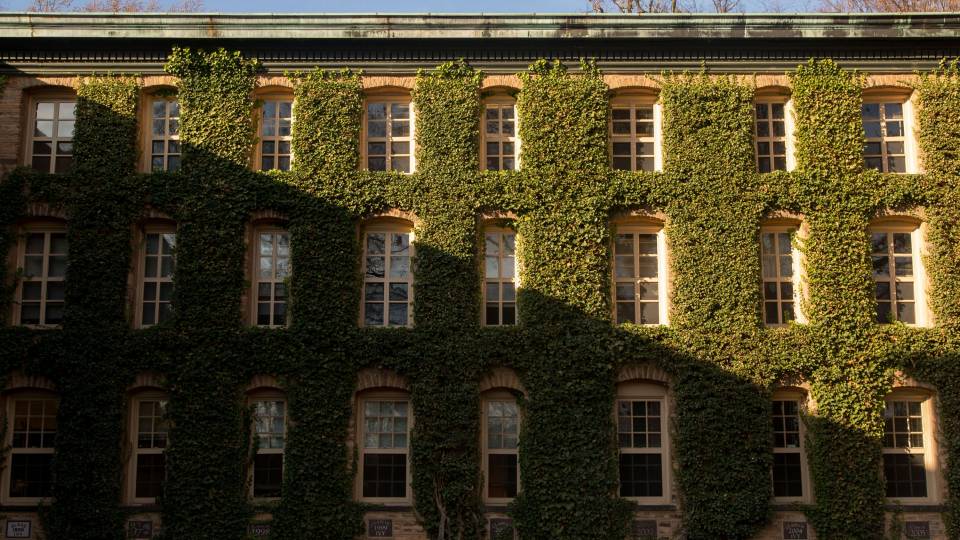 Nassau Hall windows and ivy