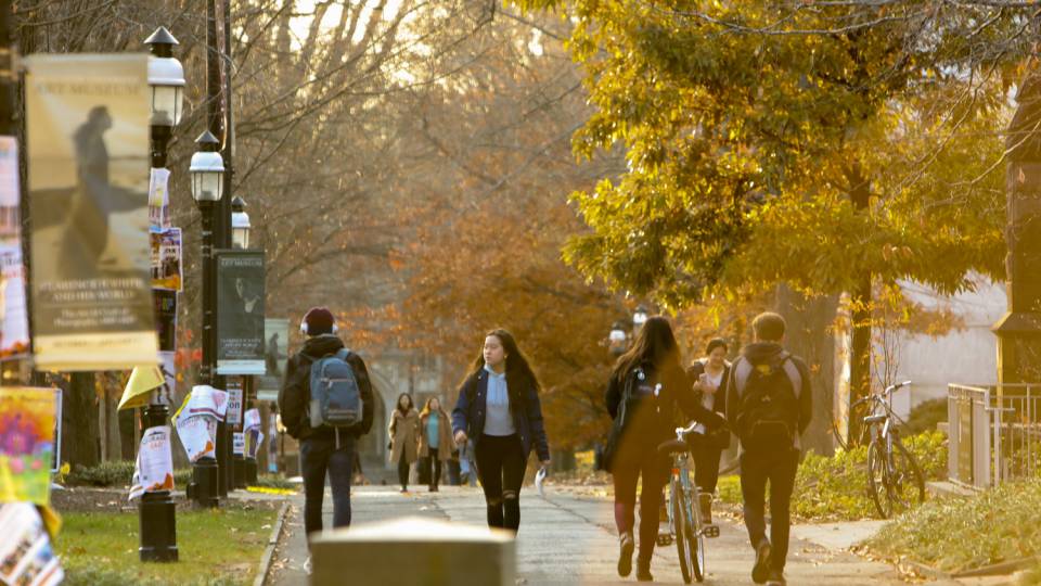 Students walking