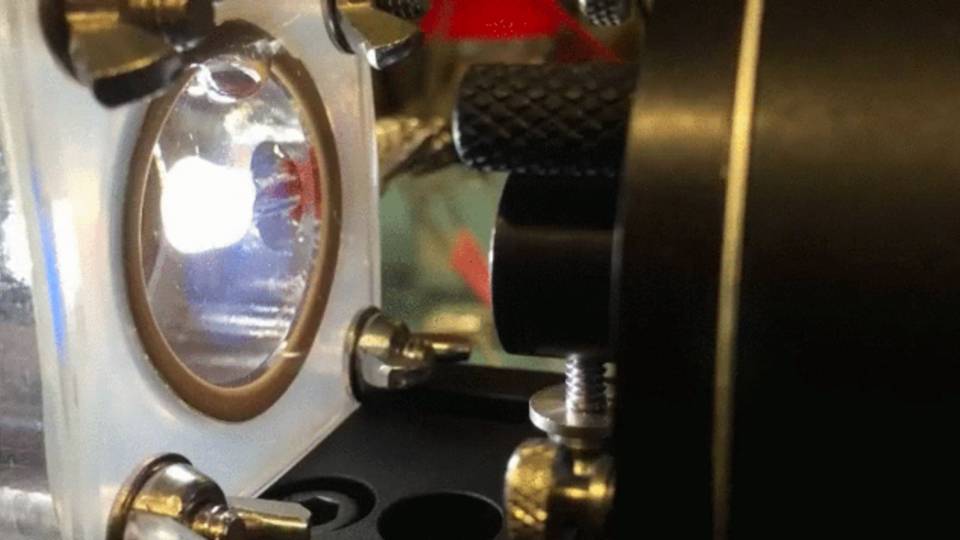 Wastewater running through chamber