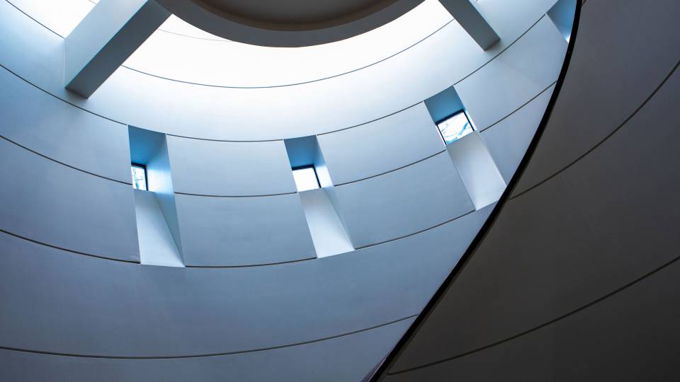 Firestone stairwell with three windows