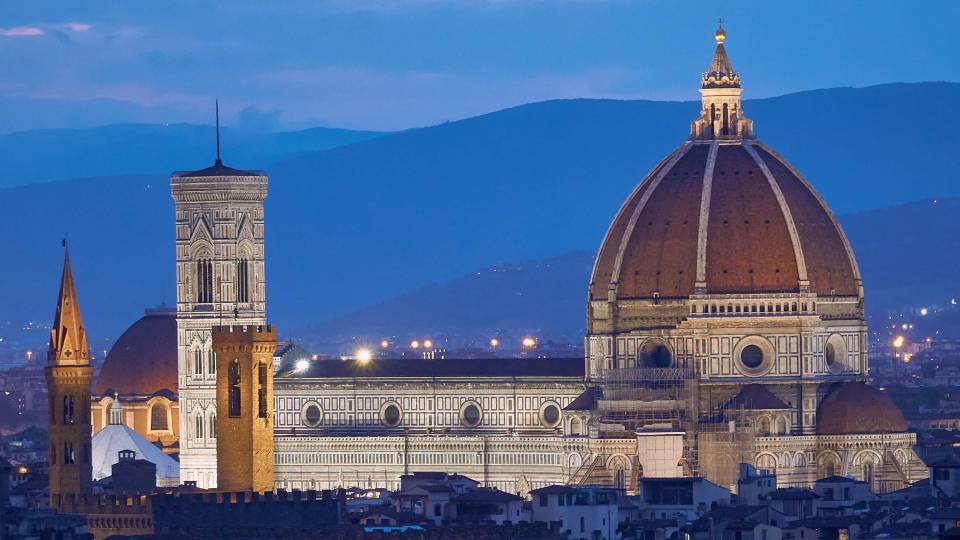 Santa Maria del Fiore in Florence at twilight