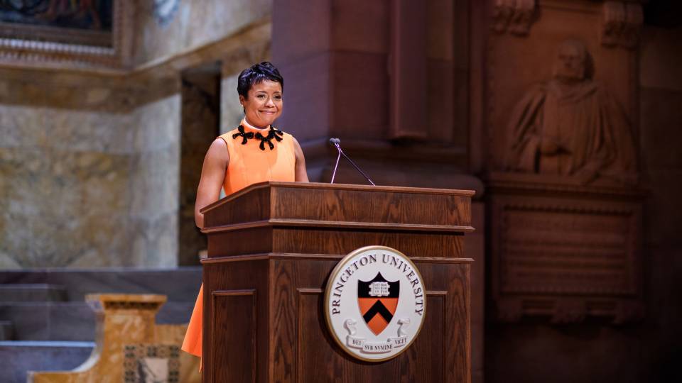 Mellody Hobson at a podium