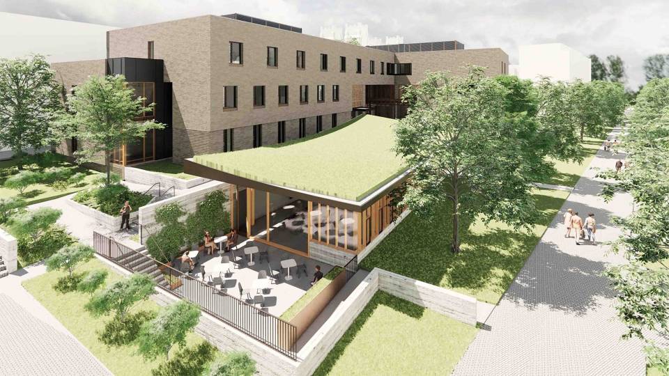 An architect's rendering of Frist Health Center