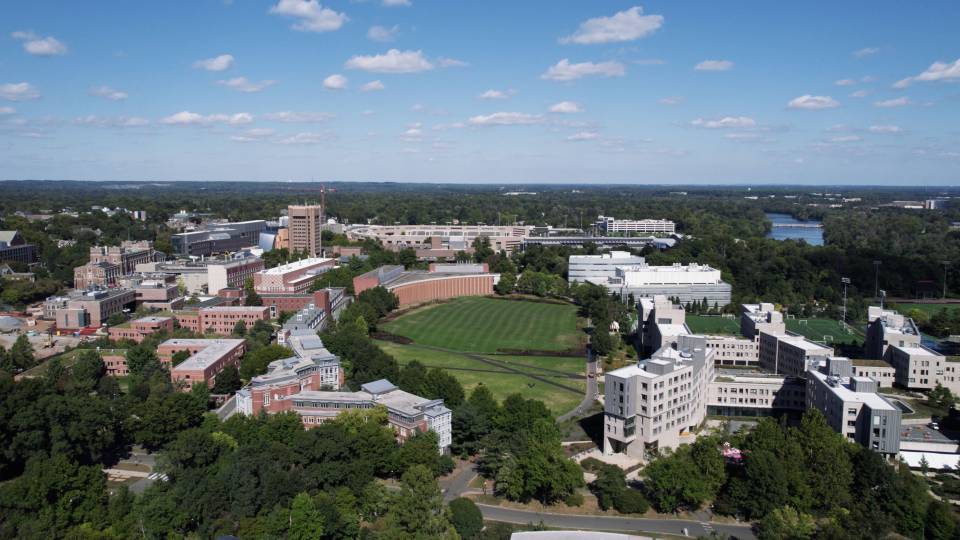 Aerial view of campus