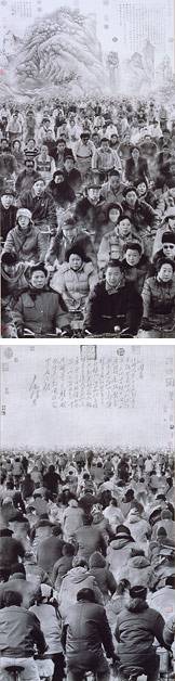 Two scenes of bicyclists