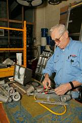 Carazzai in the electrical shop