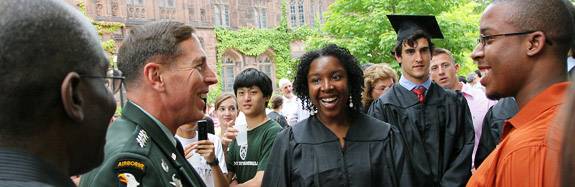 Petraeus with students