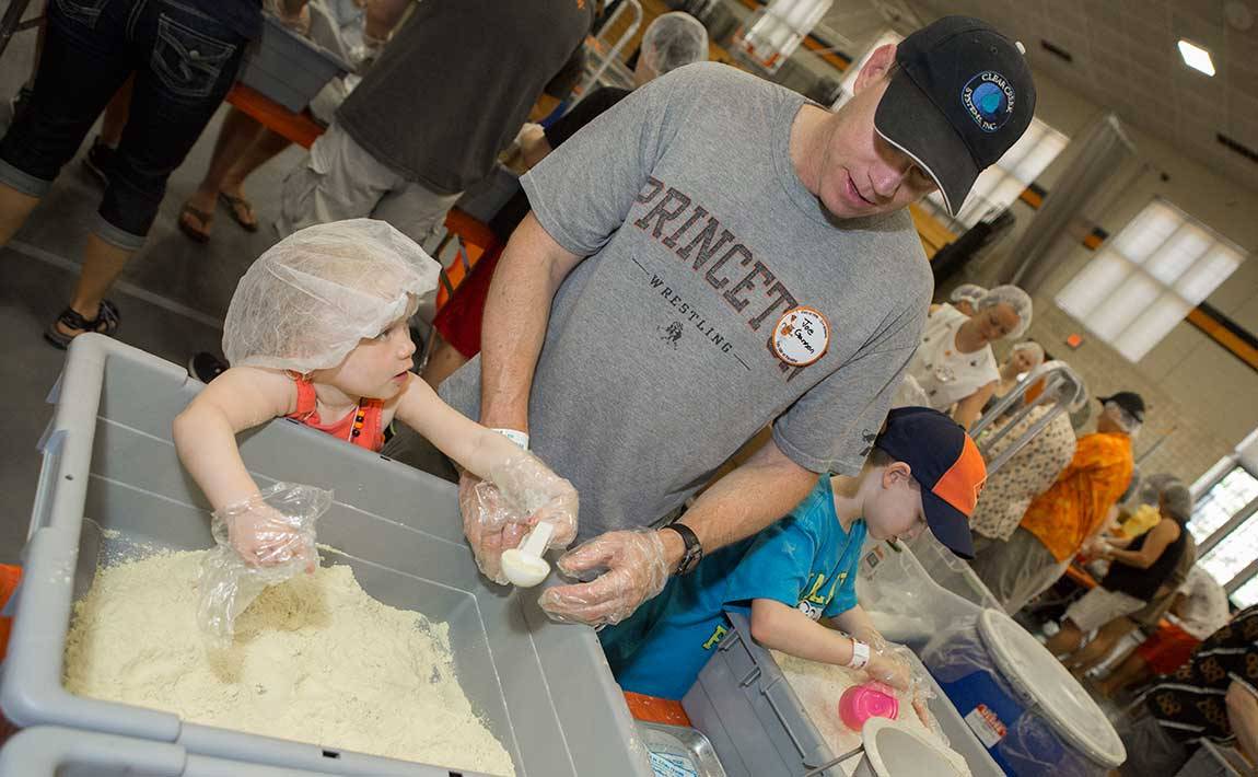 Reunions 2015 Kids Against Hunger event Joseph Gannon and daughter