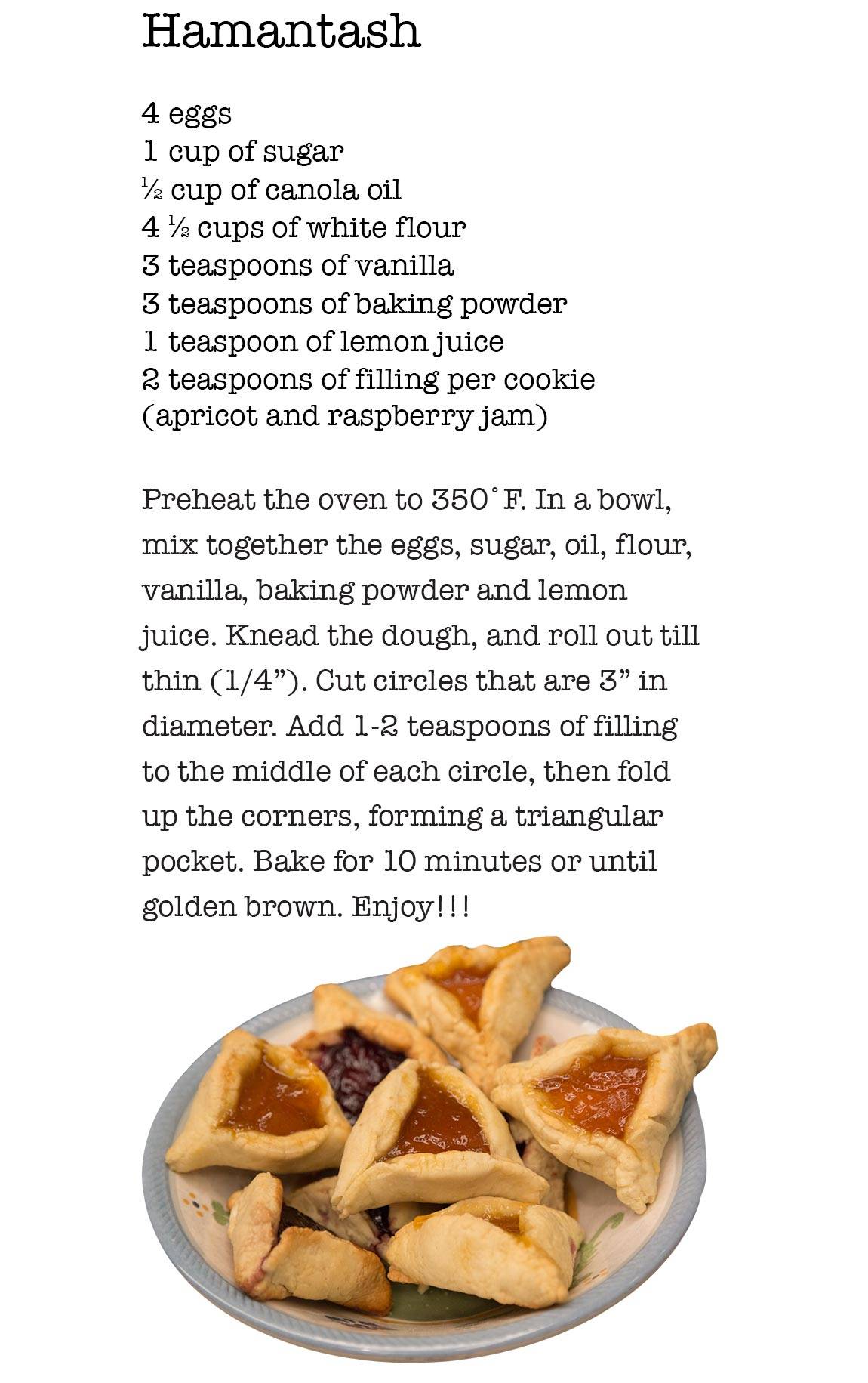 Princeton Feast hamantash recipe