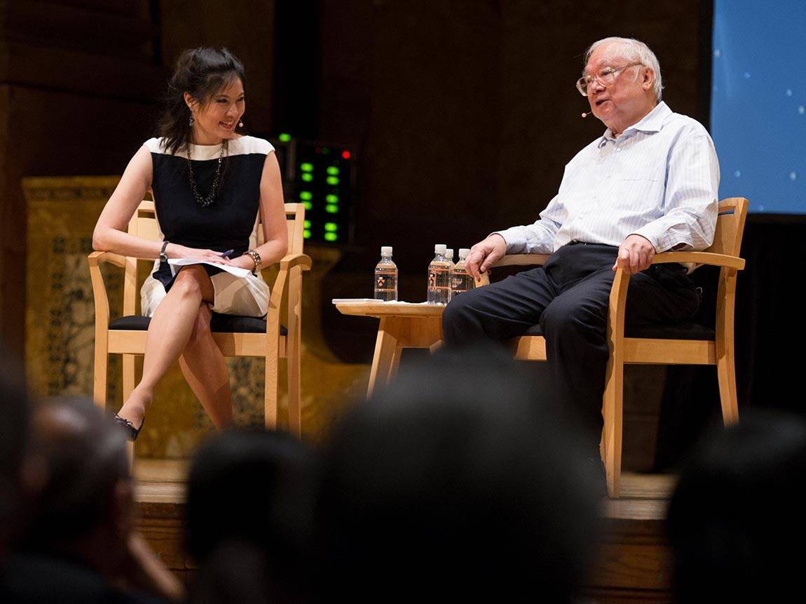 We Flourish conference Sheryl WuDunn and Sir Gordon Wu