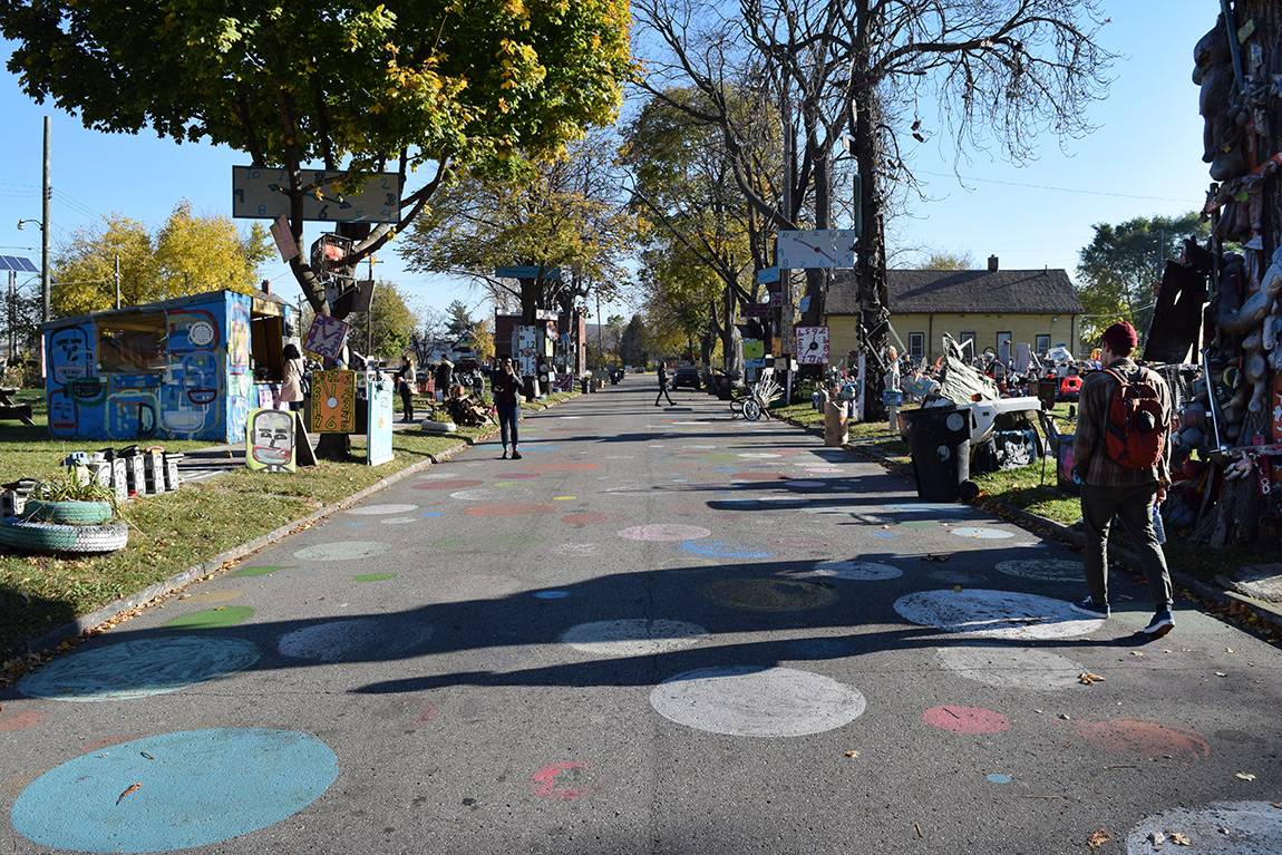 Walking through Tyree Guyton's Heidelberg Project