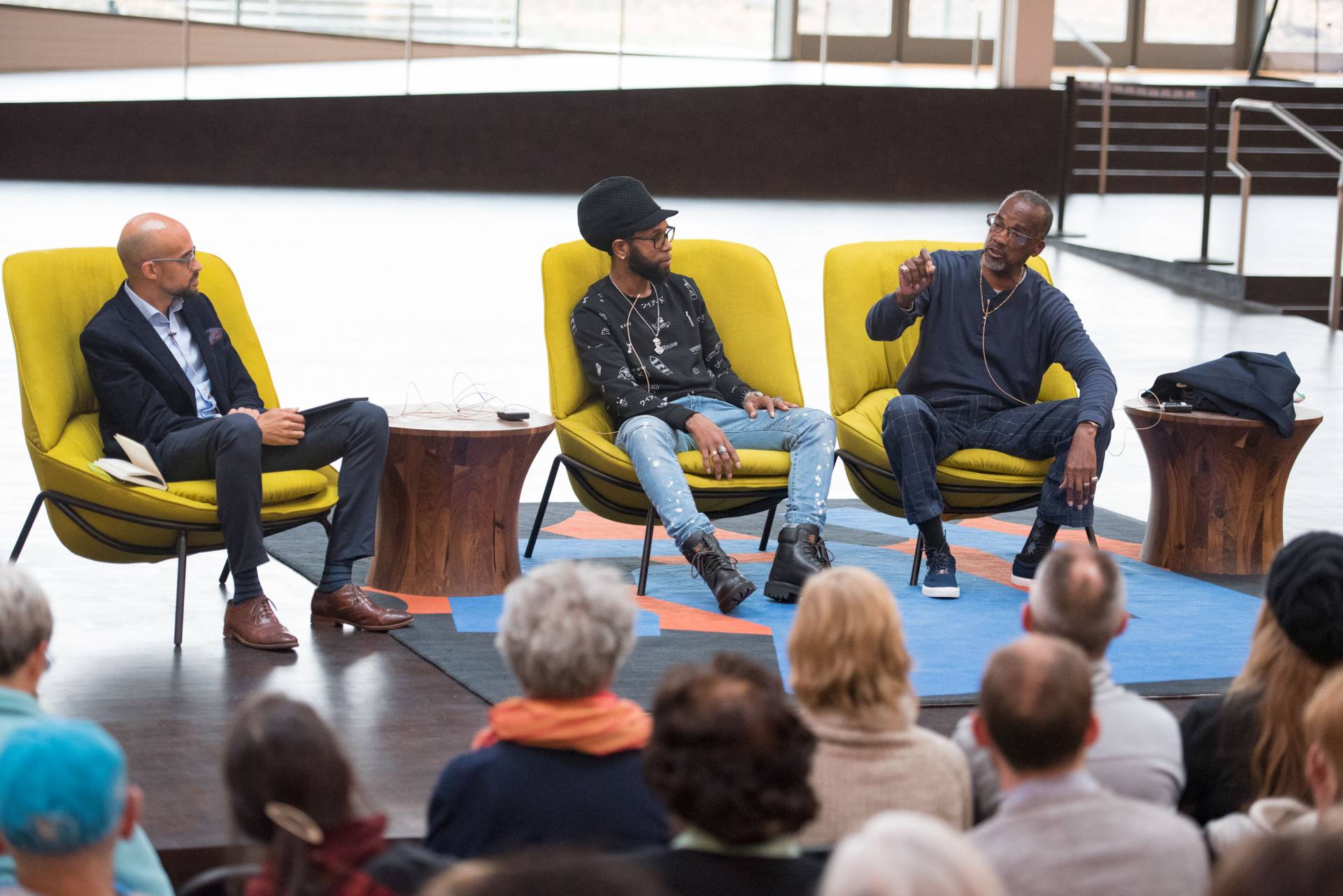 Joshua Guild, Big Chief Demond Melancon and Big Chief Darryl Montana