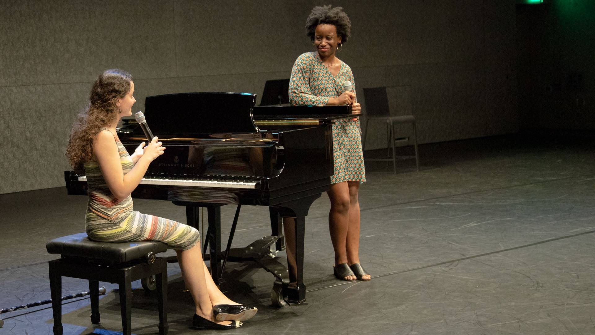 Dasha Koltunyuk at the piano with Uchechi Kalu singing