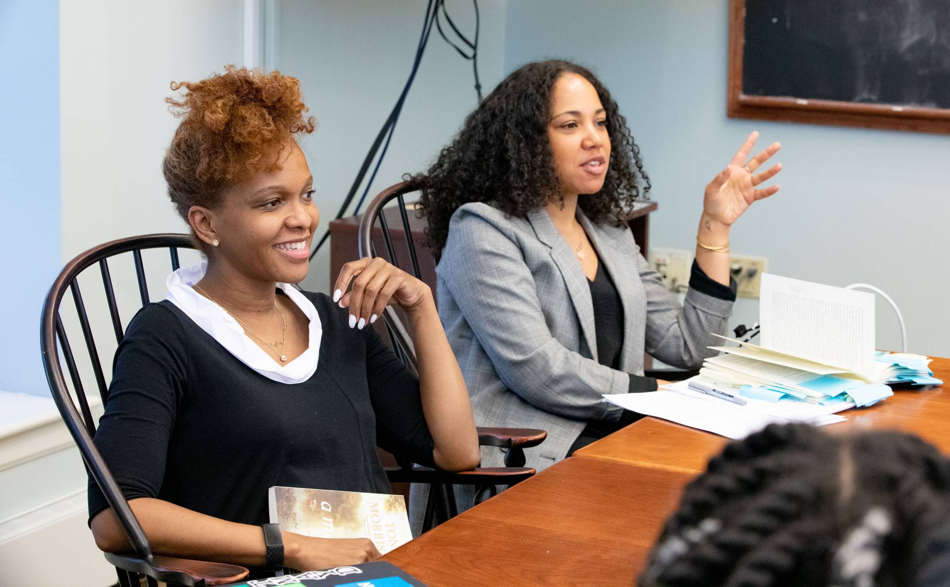 Imani Perry and Autumn Womak teaching a class