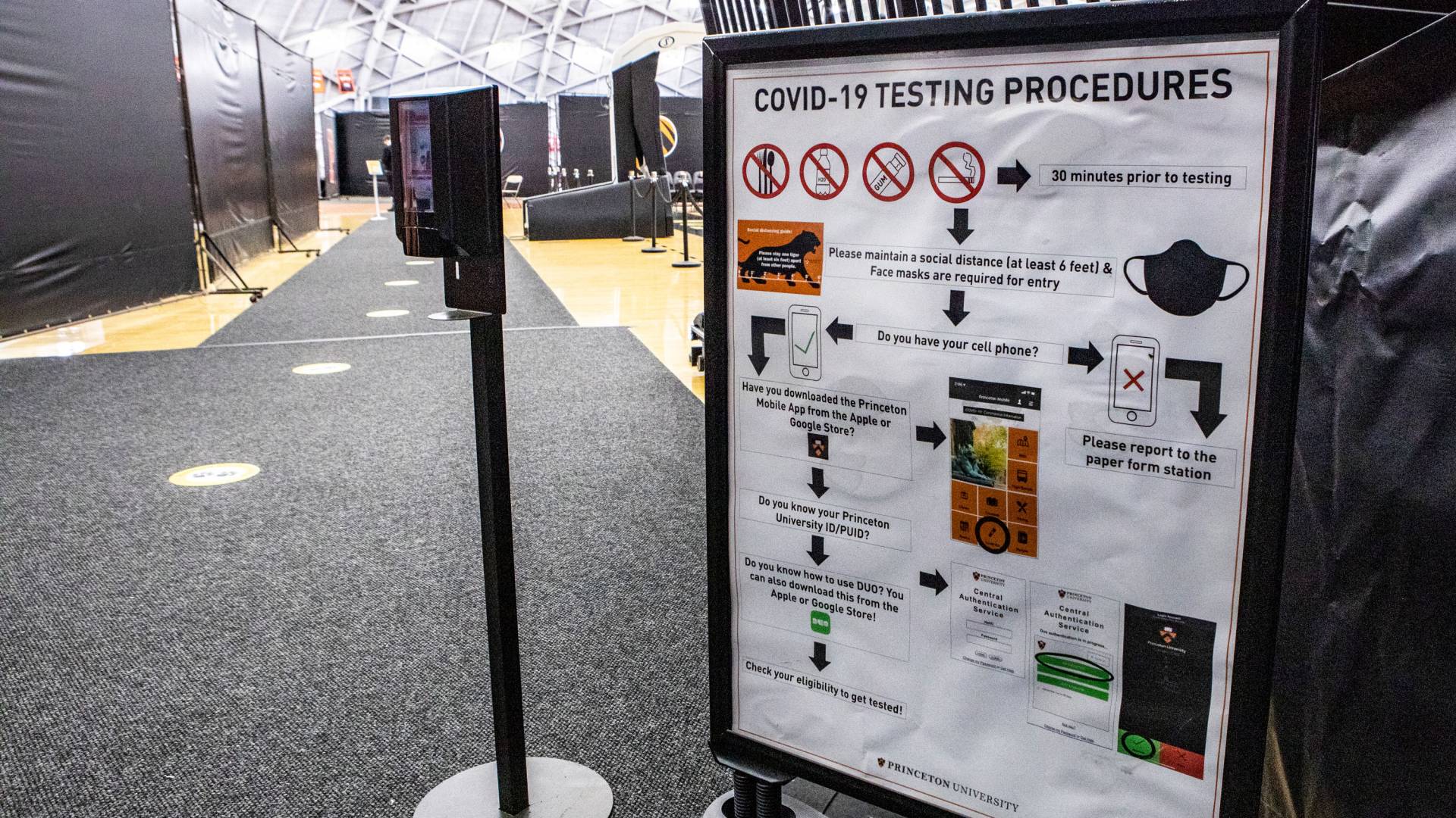 COVID procedure sign