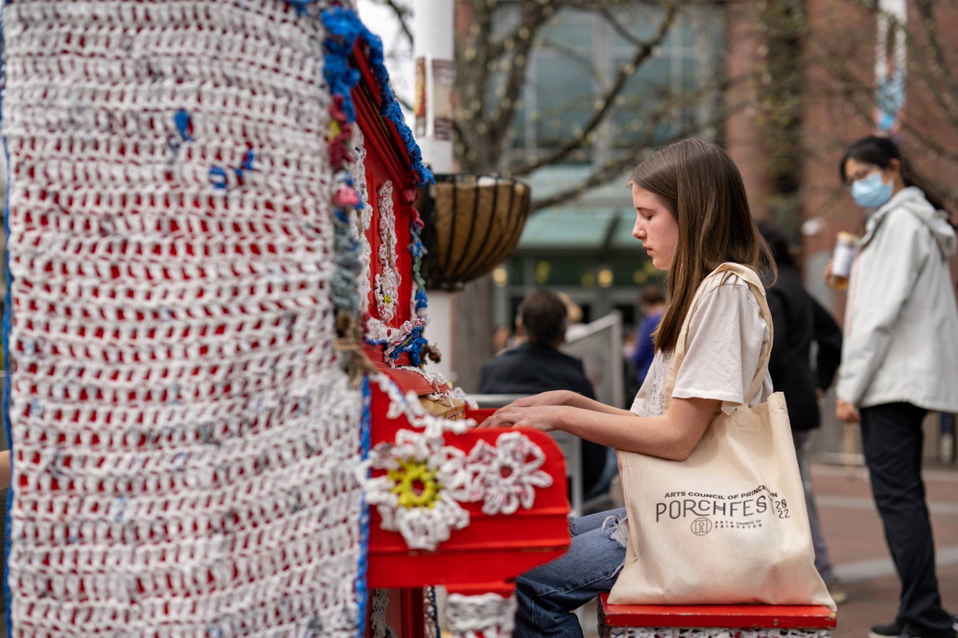 Porchfest, Katya Nirschl from Yardley PA, Piano at Hinds Plaza