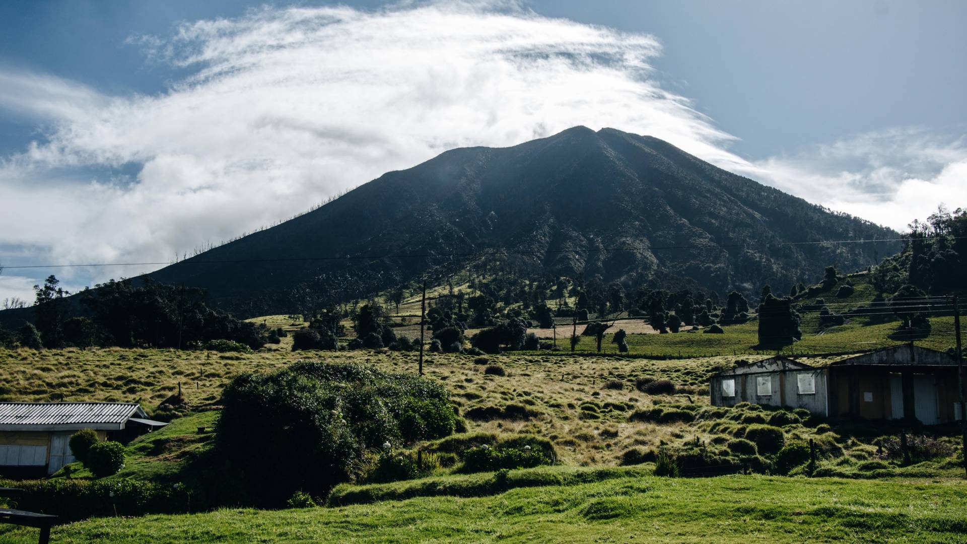 Costa Rica, mountains and fields