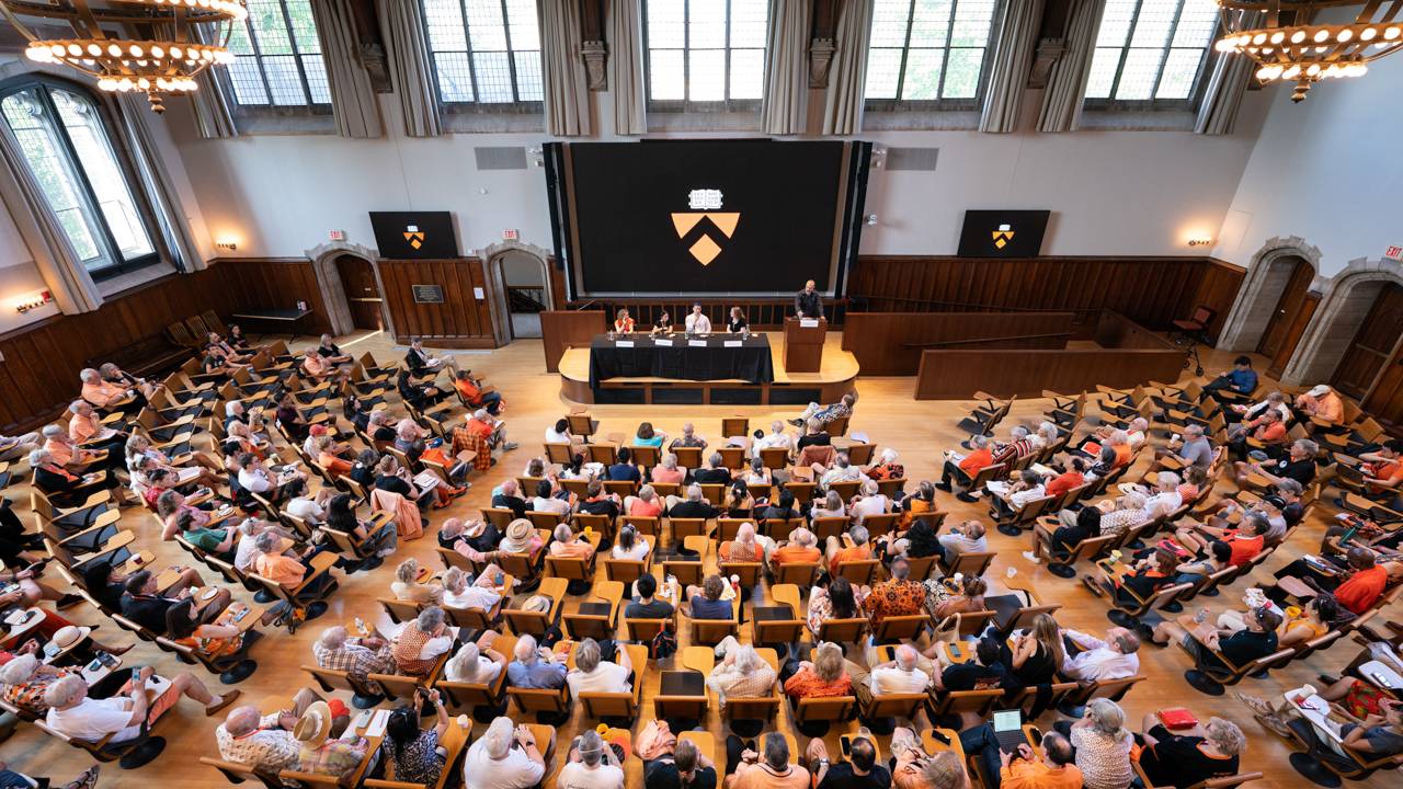Room full of people in Princeton University