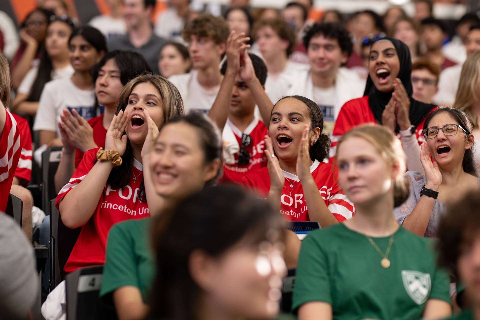 Students cheering