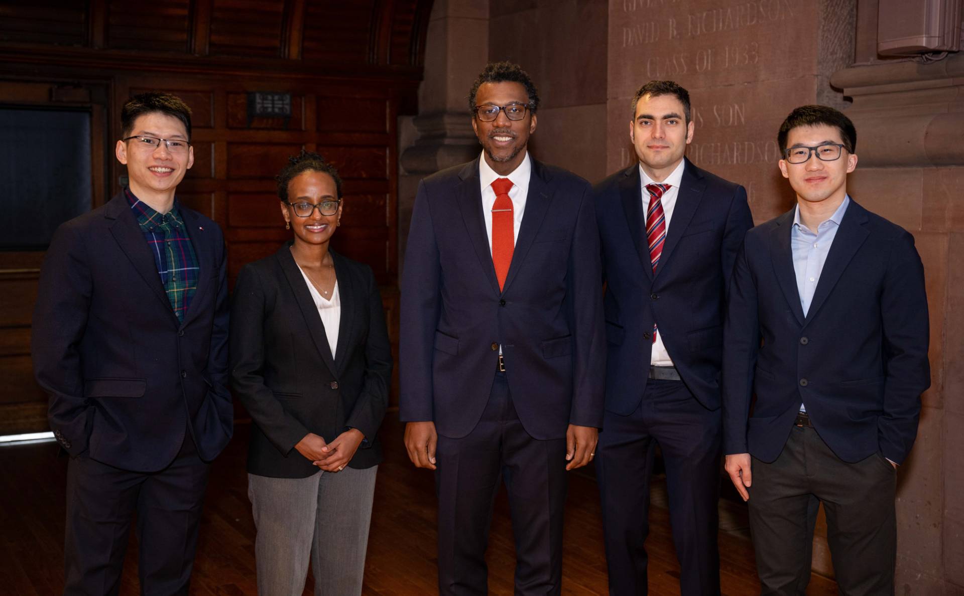 Jacobus Fellowship awardees standing shoulder to shoulder
