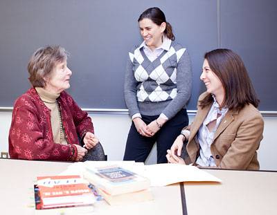 Keohane with grad students