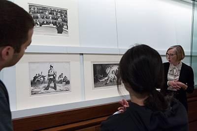 Freshman Seminar Caricature McCauley and students