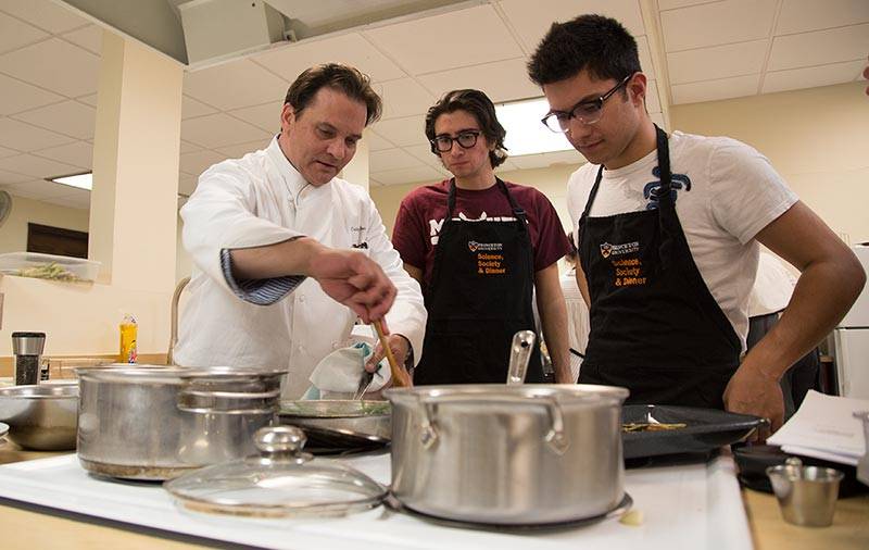 Freshman Seminar Science, Society and Dinner with Craig Shelton, Justin Sansone, Iskandar Haykel