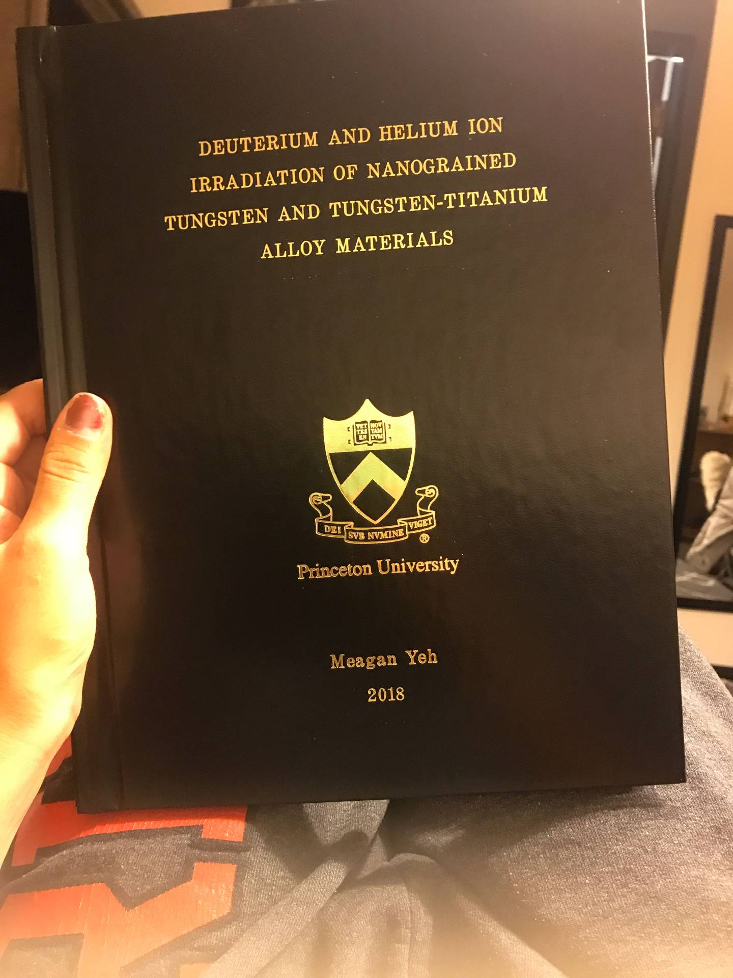 "Deuterium and Helium Ion Irradiation of Nanograined Tungsten and Tungsten-Titanium Alloy Materials; Princeton University; Meagan Yeh, 2018"