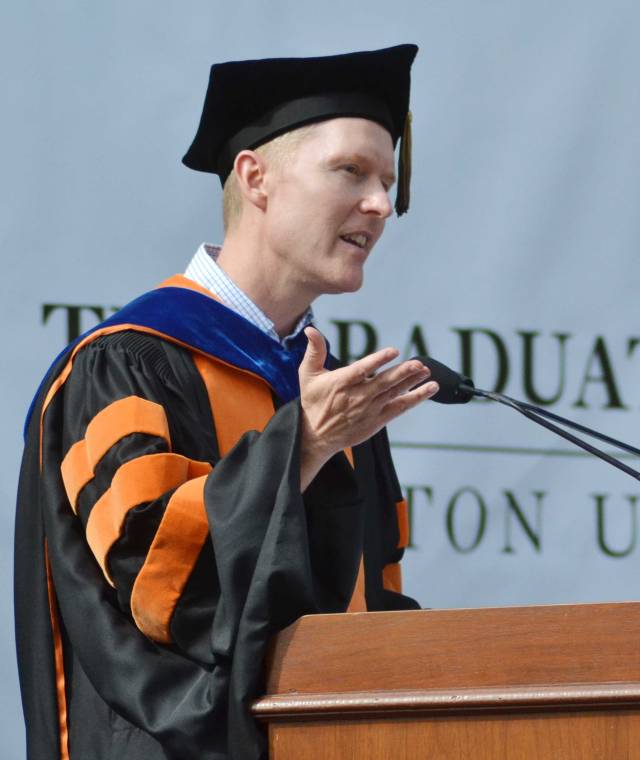 Cole Crittenden at the podium